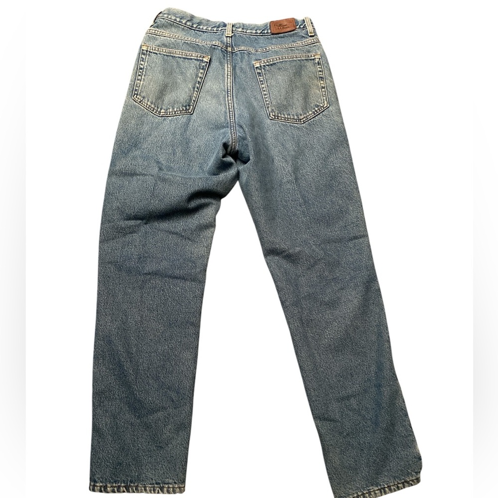 L.L. Bean Blue Straight Jeans with Classic Stitching & complete fleece lined 32